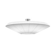 Bover loftlampe Siam 120, højde 36 cm, nikkel/hvid