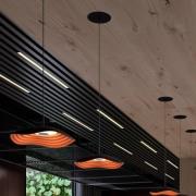 Bover LED-hængelampe Valentina S24, sort/kobber