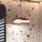 Bover LED-hængelampe Valentina S24, terracotta/hvid
