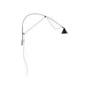 midgard LED-væglampe AYNO L, sort/orange, 2.700 K 130 cm