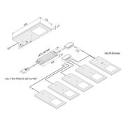 Eco-Pad F LED-underskabsbelysning, 5, 4.000 K sort