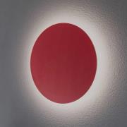 LED-væglampe Orios Plus, rød, Ø 30 cm, stål
