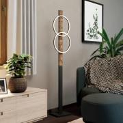LED-gulvlampe Boyal, brun, højde 150 cm, træ, 2 lyskilder.