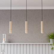 Caminia hængelampe, sandfarvet, længde 77 cm, stål, 3 lyskilder.