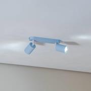 Loftspot Livia, lyseblå, 35 cm, 2 lyskilder, metal, GU10