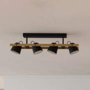 EGLO connect LED-loftlampe Hornwood-Z, 4 lyskilder, sort