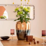 KARE dekorativ vase Lizy Shine Multi, højde 41 cm, håndlavet glas