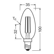 OSRAM LED Candle Filament E14 2,2W 827 energiklasse A 3-pak
