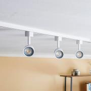 Prios 1 lyskilde skinnesystem Jorell, hvid, 3 lyskilder, GU10