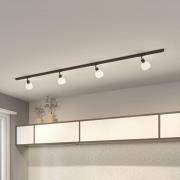 Lindby 1 lyskilde skinnesystem Linaro, E14, 4 lyskilder, sort