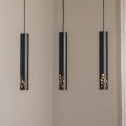Tibia hængelampe, 3 lyskilder, lang, sort, stål, GU10