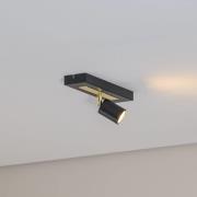Loftspot Rodez, sort/guld, længde 30 cm, stål