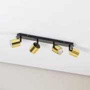 Loftspot Demia, sort/messingfarvet, 66 cm, GU10