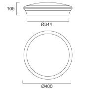 Sylvania Start Surface loftlampe, Ø 40 cm, CCT, Multipower