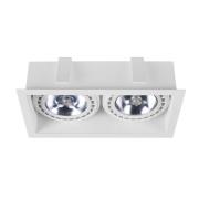 Indbygget downlight Mod II, 2 lyskilder, hvid