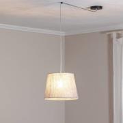 Ascot pendellampe, Ø 38 cm, grå, stof, decentral