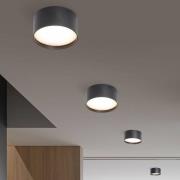 LED-loftlampe CMD 9094, Ø 15 cm, antracit, IP44, metal