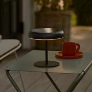 LED-bordlampe med solcelle og batteri Elmer, sort, metal, IP44