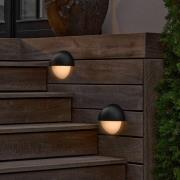 Udendørs væglampe Scorpius Round, sort, plast