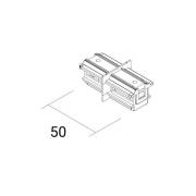 Ivela Længdekobling SQUARE 48 V, hvid, strømafbryder
