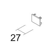 Ivela Endkappe SQUARE 48 V skinne, hvid, plast