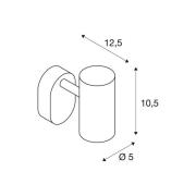 SLV LED-vægspot Noblo, 2.700 K, sort, 13 cm metal