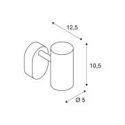 SLV LED-vægspot Noblo, 3.000 K, sort, 13 cm metal