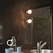 Oluce LED-væglampe Fresnel, hvid, aluminium, glas, 2.700 K