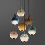 OLEV LED-hængelampe BEAM STICK NUANCE, brun, Ø 20 cm, 927