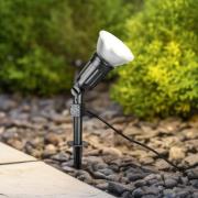 Udendørs spotlampe Caceres, sort, plast, IP44, vipbar