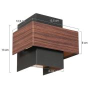 LED-væglampe Muro 3367, trælook, op/ned, G9, 2.700 K