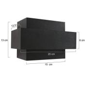 LED-væglampe Muro 3368, sort, op/ned, G9, 2.700 K