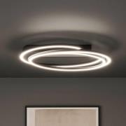 LED-loftlampe Kiku, Ø 56 cm, sandfarvet, metal, CCT