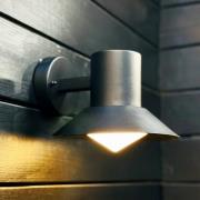 Dyberg Larsen udendørs væglampe Venice, sort, Ø 20 cm