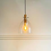 Dyberg Larsen Pendellampe Bistro, Ø 25 cm, transparent, glas