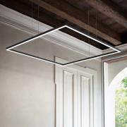 Ideal Lux LED-pendel Oracle Slim 90 x 90 cm sort 3.000 K