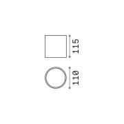 Ideal Lux loftlampe Gun, antracit, aluminium, IP44, GU10