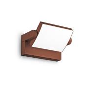 Ideal Lux udendørs LED-væglampe Swipe, kaffe, IP54, 3.000 K