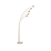 LED-gulvlampe Dent, sandfarvet Højde 225 cm, CCT, 5 lyskilder.