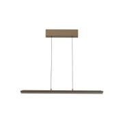 LED-hængelampe Torvi, greige/røggrå, 88 cm, metal/glas