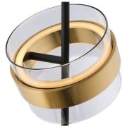LED-gulvlampe Inside, messingfarvet/røggrå, højde 146 cm