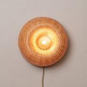 GOOD & MOJO væglampe Barbados, natur Ø 35 cm bambus stik