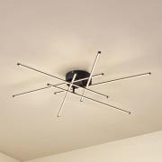 Lindby LED-loftlampe Elviano, Ø 80 cm, sort, 3.000 K