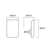 OSRAM LED-stikkontakt-natlampe LUNETTA GLOW hvid plast