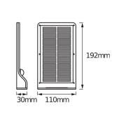OSRAM LED-solcelle-udendørs væglampe DOORLED, sølv Sensor IP44