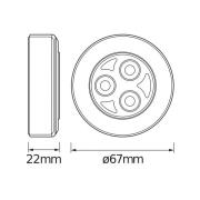 OSRAM LED-møbellampe DOT-IT-CLASSIC, sølv, batteri, dæmpbar