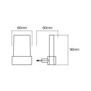 OSRAM LED-stikkontaktnattelys LUNETTA SHINE, RGBW, hvid