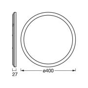 OSRAM LED-loftlampe ORBIS ULTRA SLIM, hvid, Ø 40 cm, dæmpbar