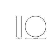 OSRAM loftlampe ORBIS PARIS, hvid, Ø 40 cm, tekstil, E27