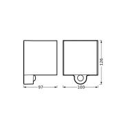 OSRAM LED-akkudrevet udendørs væglampe ENDURA STYLE Sensor grafit USB